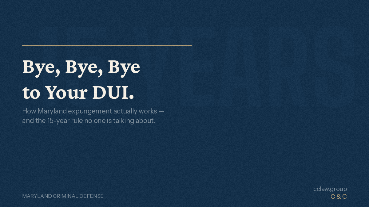 Maryland courthouse and gavel — DUI expungement attorney Cochran & Chhabra Law Group